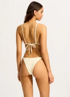 Chiara Slide Triangle Bikini Top - Ecru -Seafolly Sales Store 31428 093 Ecru 12
