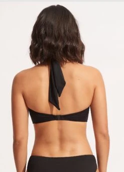 Seafolly Collective Halter Bandeau Bikini Top - Black -Seafolly Sales Store 33816 942 Black 4