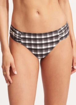 Portofino Ruched Side Retro Pant - Black -Seafolly Sales Store 40145 939 Black 2