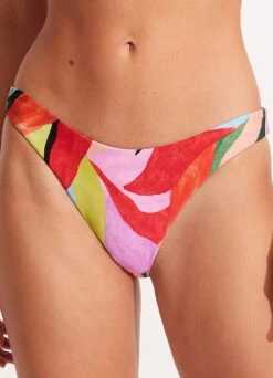 Tropfest Reversible High Cut Pant - Aquamarine -Seafolly Sales Store 40305 978 Aquamarine 3