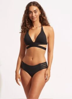 Seafolly Collective Multi Strap Hipster Pant - Black