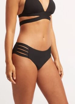 Seafolly Collective Multi Strap Hipster Pant - Black -Seafolly Sales Store 40355 942 Black 4