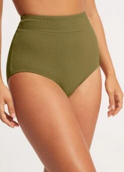 Sea Dive High Waisted Pant - Khaki -Seafolly Sales Store 40558 861 Khaki 7