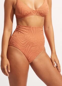 Second Wave High Waist Pant - Copper Tan 12 Second Wave High Waist Pant - Copper Tan -Seafolly Sales Store 40700 968 Copper 20Tan 5