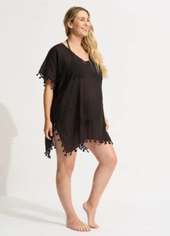 Amnesia Kaftan - Black -Seafolly Sales Store 52162 Black 1