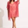 Amnesia Kaftan - Sun Kissed Coral 1 Amnesia Kaftan - Sun Kissed Coral -Seafolly Sales Store 52162 SunKisdCrl 3