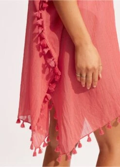 Amnesia Kaftan - Sun Kissed Coral 9 Amnesia Kaftan - Sun Kissed Coral -Seafolly Sales Store 52162 SunKisdCrl 6