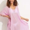 Amnesia Kaftan - Wild Rose 1 Amnesia Kaftan - Wild Rose -Seafolly Sales Store 52162 WildRose 1