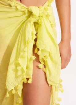 Cotton Gauze Sarong - Celery -Seafolly Sales Store 52965 SG Celery 5