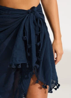 Cotton Gauze Sarong - Indigo -Seafolly Sales Store 52965 SG Indigo 6