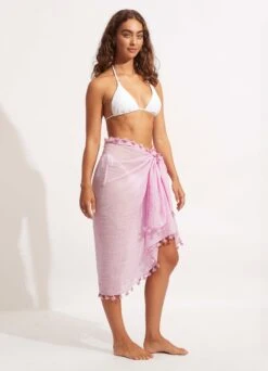 Cotton Gauze Sarong - Wild Rose -Seafolly Sales Store 52965 SG WildRose 3