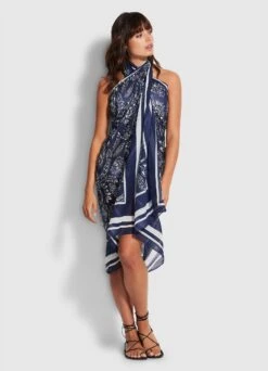 Folklore Pareo - True Navy -Seafolly Sales Store 54602 SG True 20Navy 4