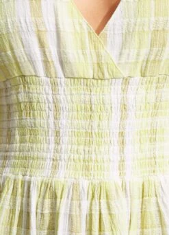 Textured Gingham Maxi Dress - Wild Lime -Seafolly Sales Store 54678 DR Wild 20Lime 6