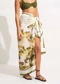Palms Pareo - Olive -Seafolly Sales Store 54712 SG Olive 3
