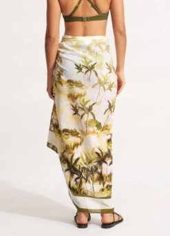 Palms Pareo - Olive -Seafolly Sales Store 54712 SG Olive 4