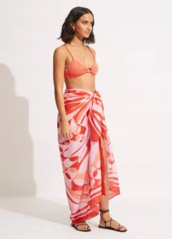 Poolside Pareo - Chintz Pink -Seafolly Sales Store 54720 SG ChintzPin 3