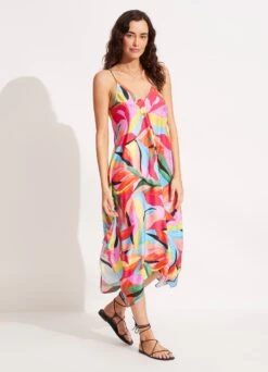 Tropfest Scarf Dress - Aquamarine -Seafolly Sales Store 54743 DR Aquamarine 3