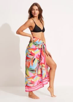 Tropfest Pareo - Aquamarine 12 Tropfest Pareo - Aquamarine -Seafolly Sales Store 54744 SG Aquamarine 3