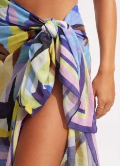 Tropfest Pareo - True Navy -Seafolly Sales Store 54744 SG True 20Navy 5