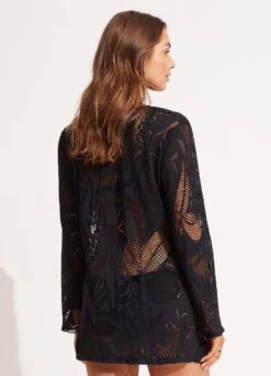Islands Kaftan - Black -Seafolly Sales Store 54748 KA Black 4