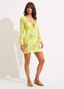 Islands Kaftan - Celery -Seafolly Sales Store 54748 KA Celery 3