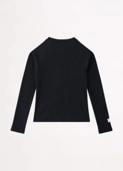 Girls Summer Essentials Long Sleeve Rashie - Black -Seafolly Sales Store 56509 Black 3