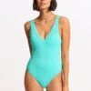 Sea Dive Deep V Neck One Piece - Aruba Blue -Seafolly Sales Store 6010974 861 Aruba 20Blue 3