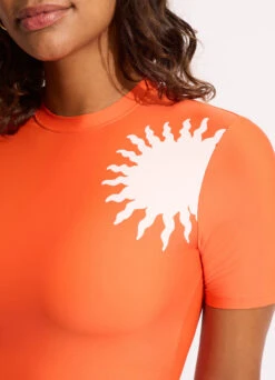 La Palma Short Sleeve Rashie - Tamarillo -Seafolly Sales Store 60280 075 Tamarillo 7